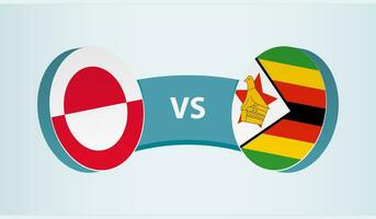 Greenland versus Zimbabwe, team sports competition concept. vector