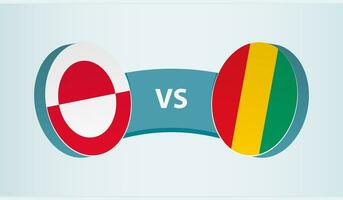 Greenland versus Guinea, team sports competition concept. vector