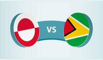 Greenland versus Guyana, team sports competition concept. vector