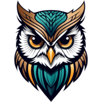 geek hibou logo. ai génératif png