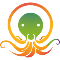 Tintenfisch Logo Design. ai generativ png
