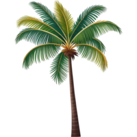 tropical noix de coco paume arbre. ai génératif png