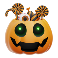 Pumpkin Candy 3D Icon Illustrations png