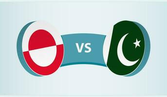 Greenland versus Pakistan, team sports competition concept. vector