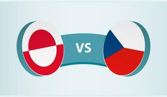 Greenland versus Czech Republic, team sports competition concept. vector