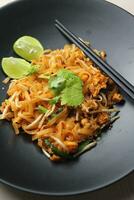 Thai food Pad thai , Stir fry noodles in padthai style photo