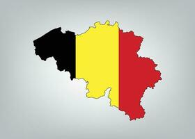 Bélgica bandera mapa vector diseño