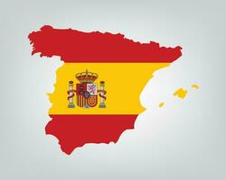 Spain flag map vector design