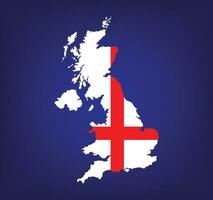 Inglaterra bandera mapa vector diseño