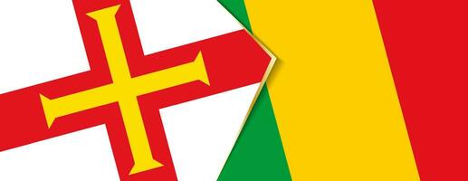 Guernsey and Mali flags, two vector flags.