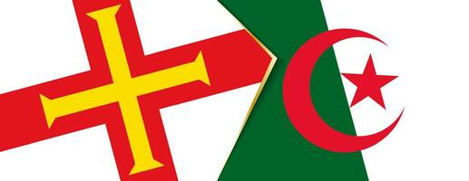 Guernsey and Algeria flags, two vector flags.