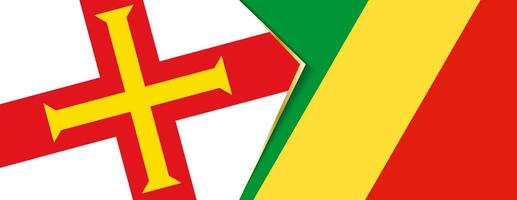 Guernsey and Congo flags, two vector flags.