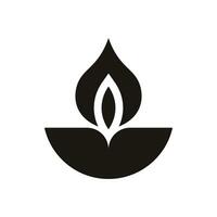 Diwali Diya minimalistic vector illustration on white background