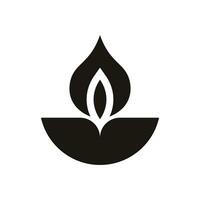 Diwali Diya minimalistic vector illustration on white background