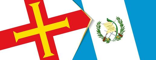 guernsey y Guatemala banderas, dos vector banderas