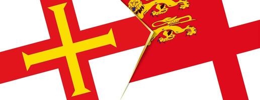 Guernsey and Sark flags, two vector flags.