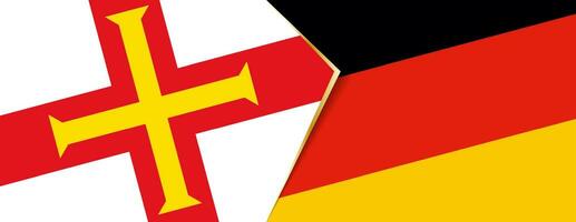 guernsey y Alemania banderas, dos vector banderas