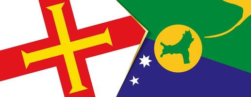 Guernsey and Christmas Island flags, two vector flags.