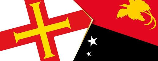 Guernsey and Papua New Guinea flags, two vector flags.