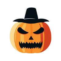 Halloween Pumkin with face. illustrator vector