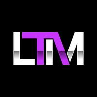 ltm inicial logo diseños modelo en negro antecedentes vector