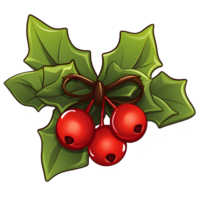 Branch of mistletoes illustrations, ai generative png