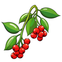 Branch of mistletoes illustrations, ai generative png