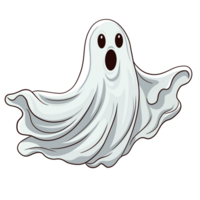 The outline white ghost elements, ai generative png