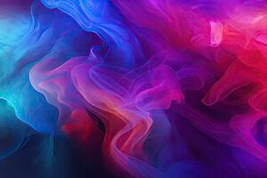 abstract background with multicolored smoke in water, abstract background, illustration Dramatic smoke and fog in contrasting vivid colors. background or wallpaper, AI Generated photo