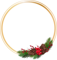 Christmas frame on transparent background. png