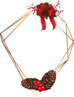 Navidad geométrico marco. png