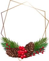 Christmas frame on transparent background. png