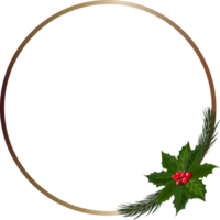Christmas frame on transparent background. png
