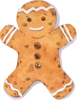 jul kaka illustration på transparent bakgrund. png