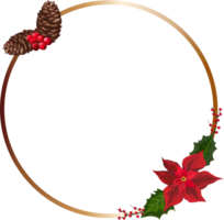 Christmas frame on transparent background. png