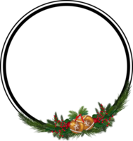 Christmas frame on transparent background. png