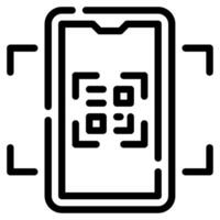 qr código icono ilustración, para web, aplicación, infografía, etc vector