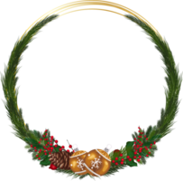 Christmas frame on transparent background. png