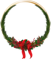 Christmas frame on transparent background. png