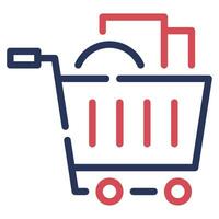 compras carro icono ilustración, para web, aplicación, infografía, etc vector