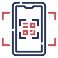 QR Code icon Illustration, for web, app, infographic, etc vector