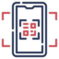 qr código icono ilustración, para web, aplicación, infografía, etc vector