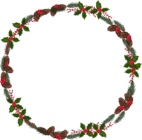 Noël couronne illustration sur transparent Contexte. png