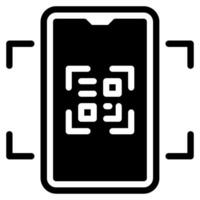 qr código icono ilustración, para web, aplicación, infografía, etc vector