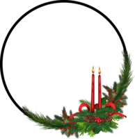 Kerstmis kader Aan transparant achtergrond. png