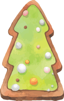 jul kaka illustration på transparent bakgrund. png