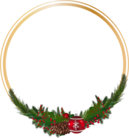 Christmas frame on transparent background. png