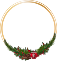 Natale telaio su trasparente sfondo. png