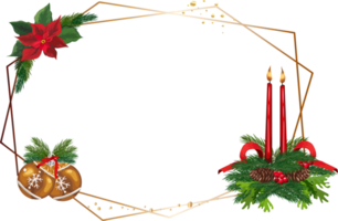 Christmas geometric frame. png