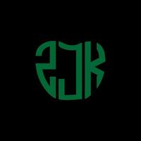 ZJK letter logo creative design. ZJK unique design. vector